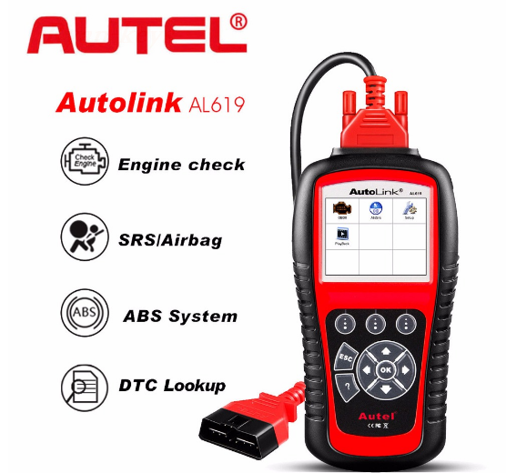 Autel AL619 OBD2 Scanner Car Code Reader Engine,ABS,SRS Auto Diagnostic ...